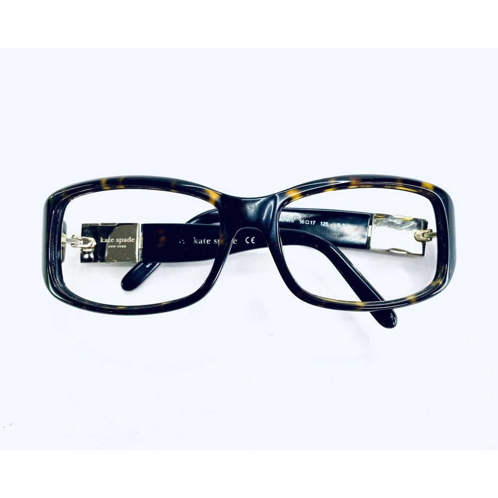 VTG Kate Spade Brown Tortoise Rectangular Eyeglasses Floral Marli/S 56 17 125 - Picture 4 of 11